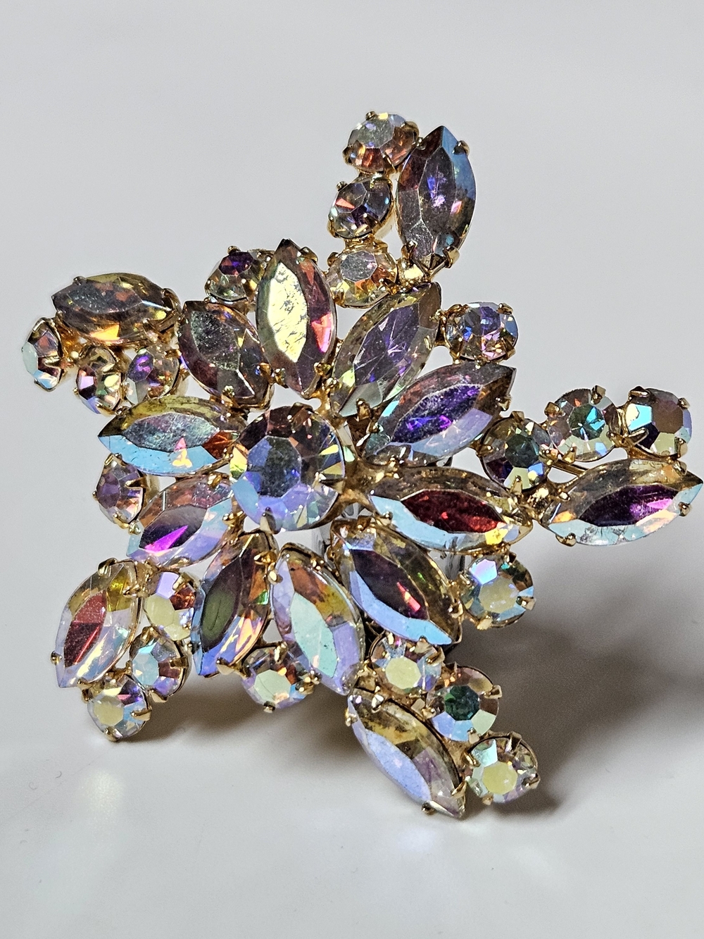 Iridescent Crystal Starfish Brooch - Gold-Tone Multicolor - Picture 2 of 4